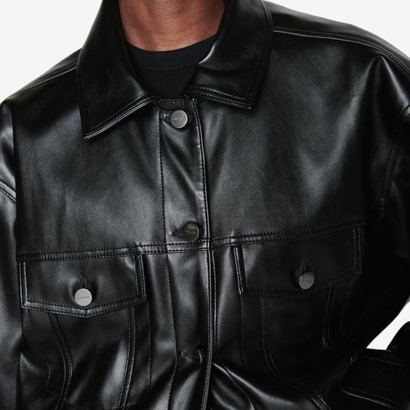 Anine Bing vegan leather bomber. Great fit - Picture 3 of 5